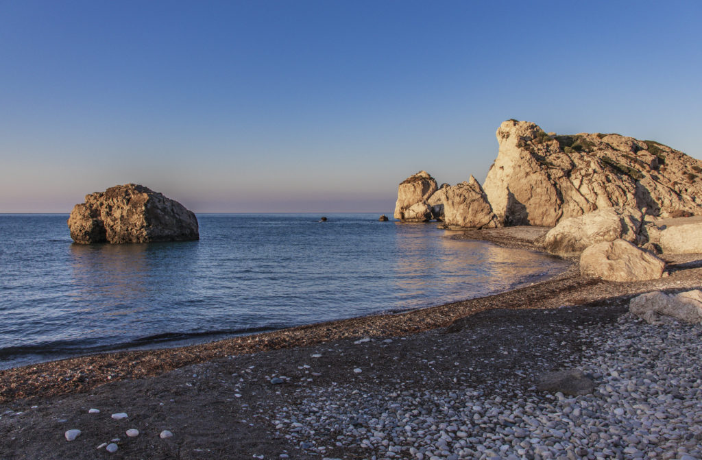 pláž zrození Afrodity Petra tou Romiou Jižní Kypr