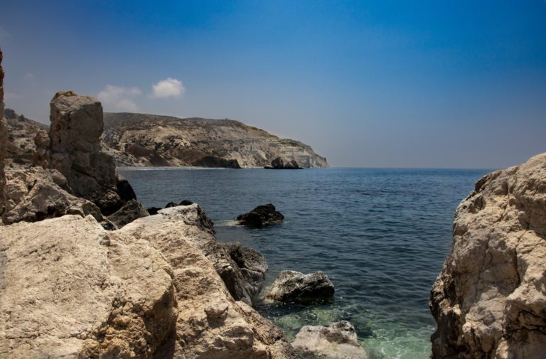 petra tou romiou pláž zrození Afrodity Paphos Jižní Kypr