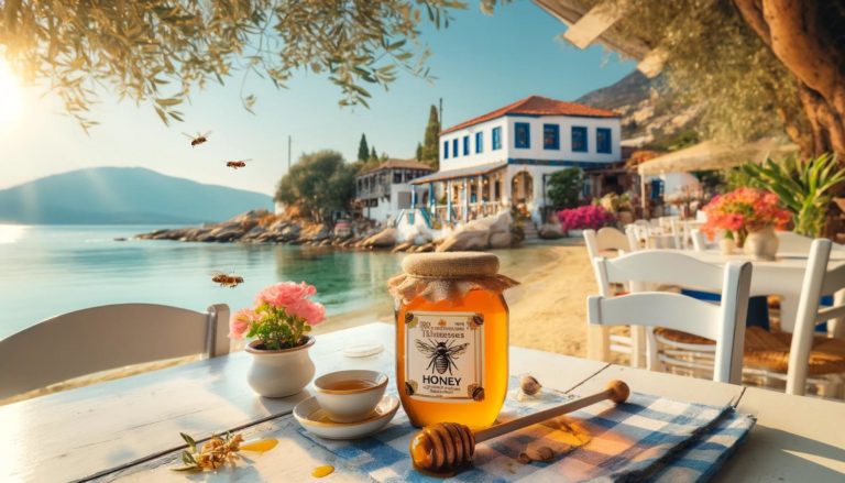 Thassoský med a tradiční taverna u moře