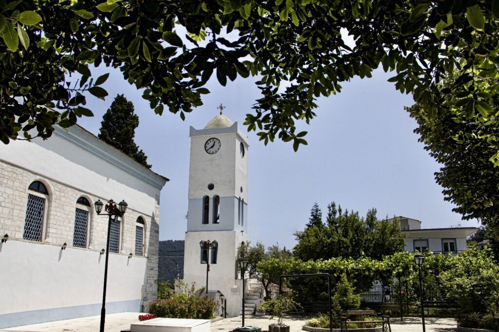 kostel Panagias v horské vesničce Panagia na ostrově Thassos