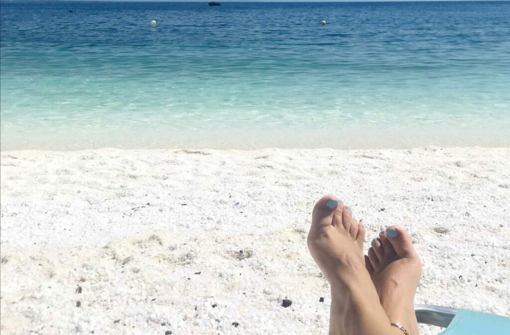 relax na mramorové pláži na ostrově Thassos