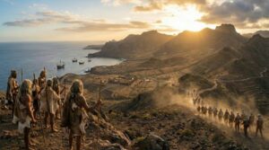 ilustrace dobyti gran canarie spanely