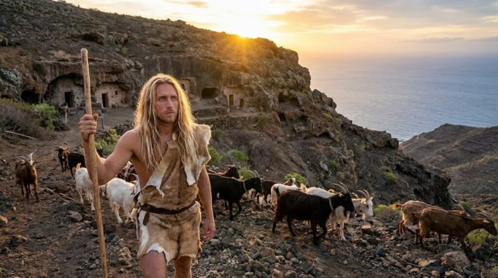 ilustrace zivota guancu na kanarskych ostrovech