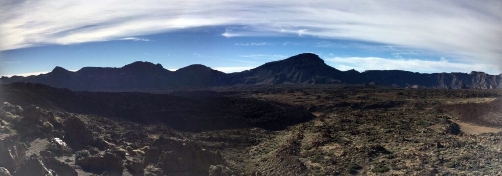 Panorama kaldery Las Cañadas v národním parku Teide